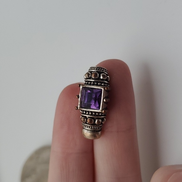 Victorian temptress amythest purple crystal‎ charm pendant - Picture 1 of 3